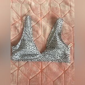SHEIN Black and White Dalmatian Print Bathing suit top